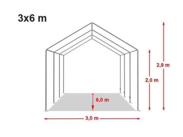 PARTYTENT 3 x 6 METER - Image 2