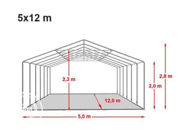 PARTYTENT 5 x 12 METER - Image 2