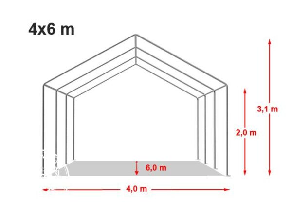 PARTYTENT 4 x 6 METER - Image 2