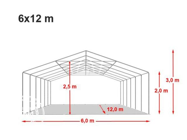 PARTYTENT 6 x 12 METER - Image 2