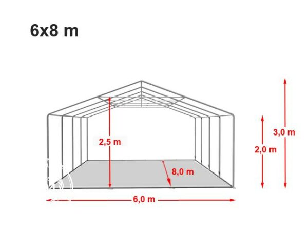 PARTYTENT 6 x 8 METER - Image 2